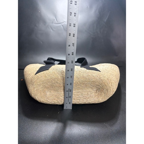 By Del Rio Sustainable Straw Tote Bag Natural Black Woven Fair Trade 00-139 - Picture 6 of 8